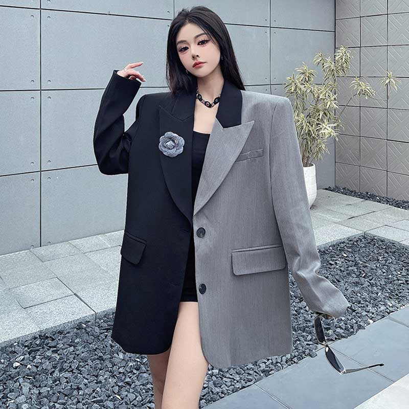 バイカラーオーバーサイズジャケット