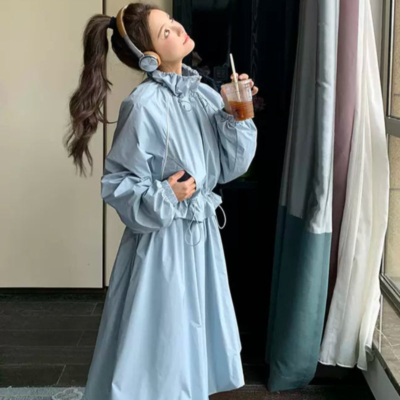 ドロストジャケット×バルーンスカートセットアップ