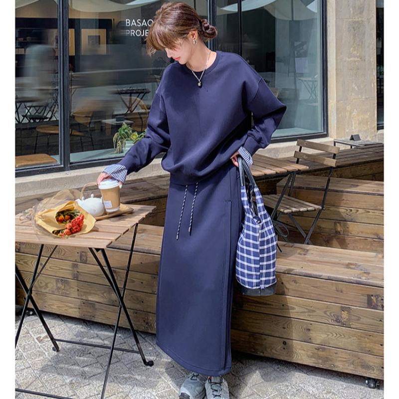 チェックカフストレーナー×スカートセット