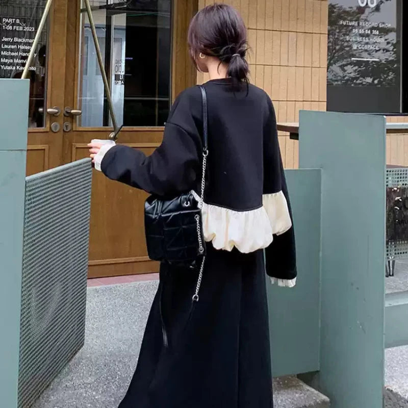 スウェットバルーントップス×スカートセット