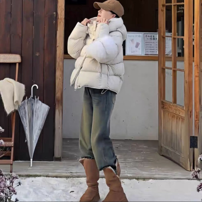 フード付きボリュームダウンジャケット(4colors)