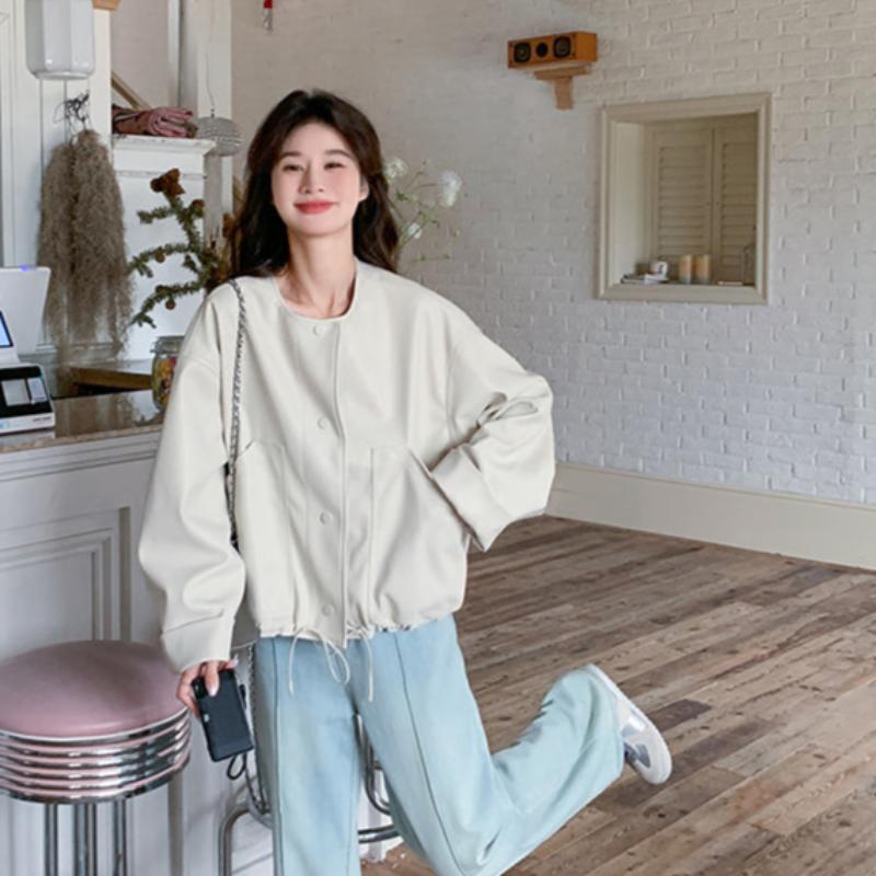 ノーカラールーズショートジャケット(2colors)