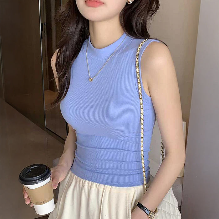 クルーネックリブタンクトップ(8colors)