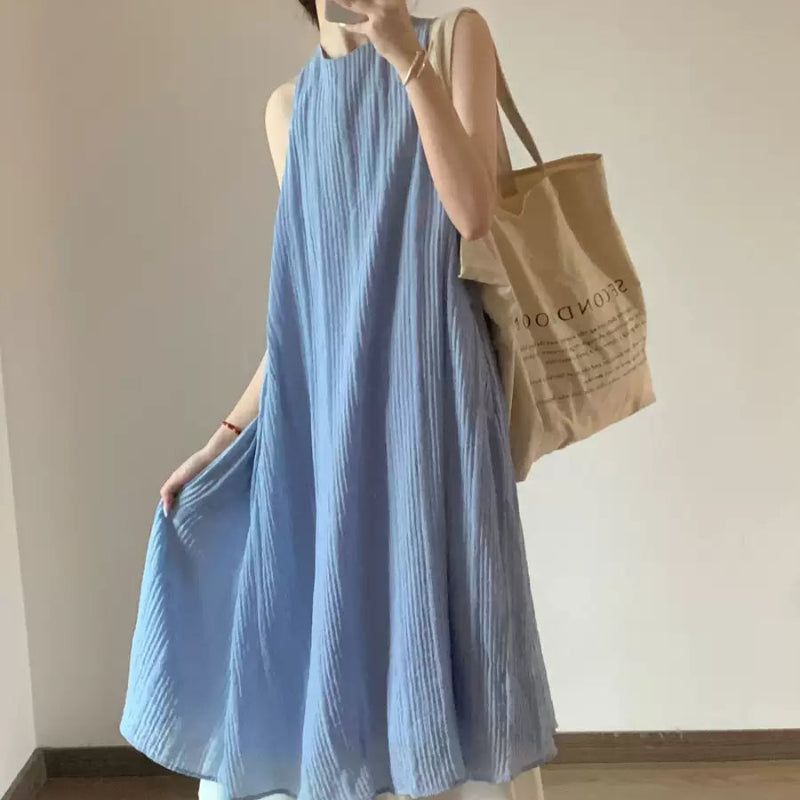 レイヤードノースリーブワンピース