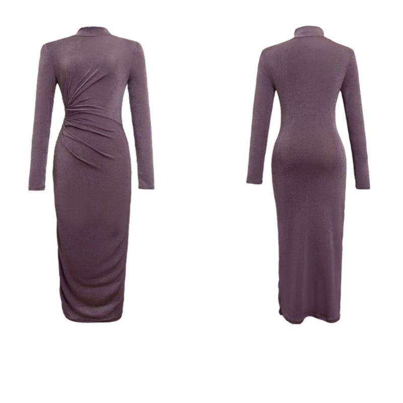 ハイネックスリムラインドレス(6colors)