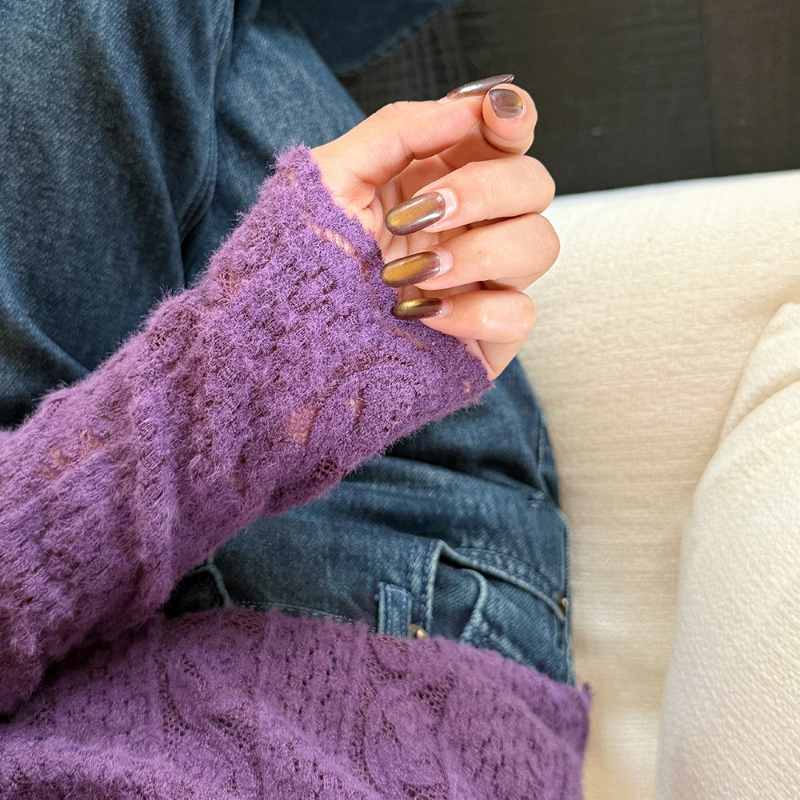 スクエアカラーニットトップス(3colors)