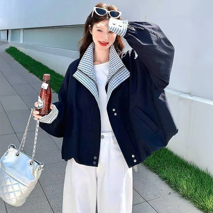 ダブルカラードルマンジャケット