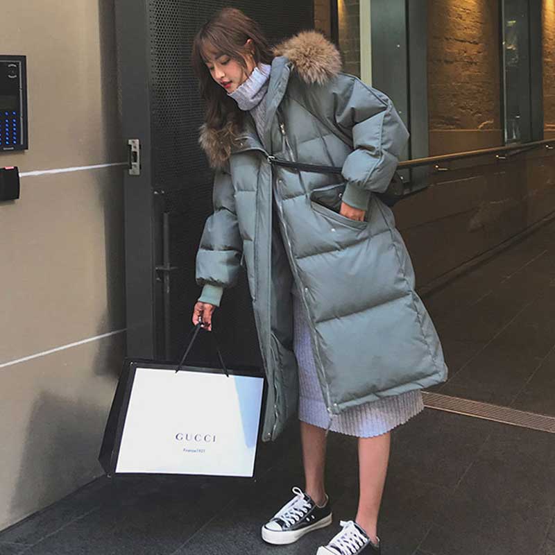 ファー付きフードロングダウンジャケット(2colors)