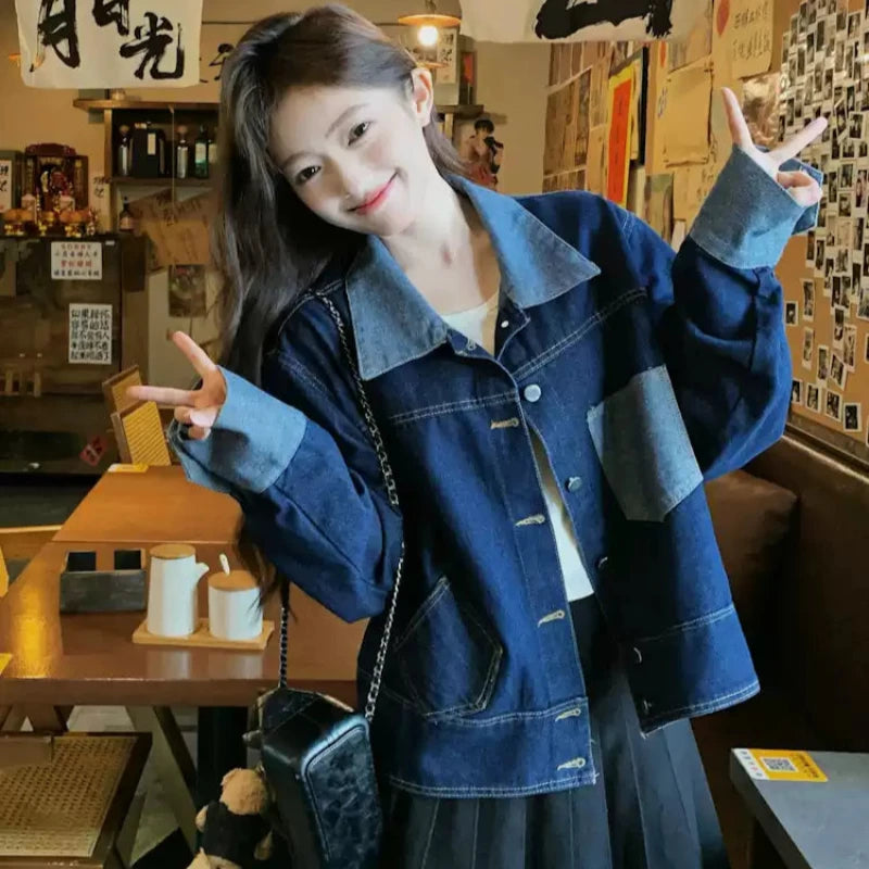 パッチワークデニムジャケット