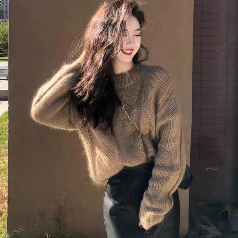 ローゲージケーブルニットセーター(3colors)