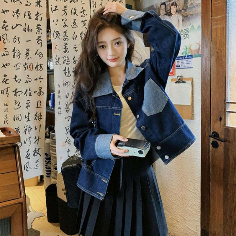 パッチワークデニムジャケット