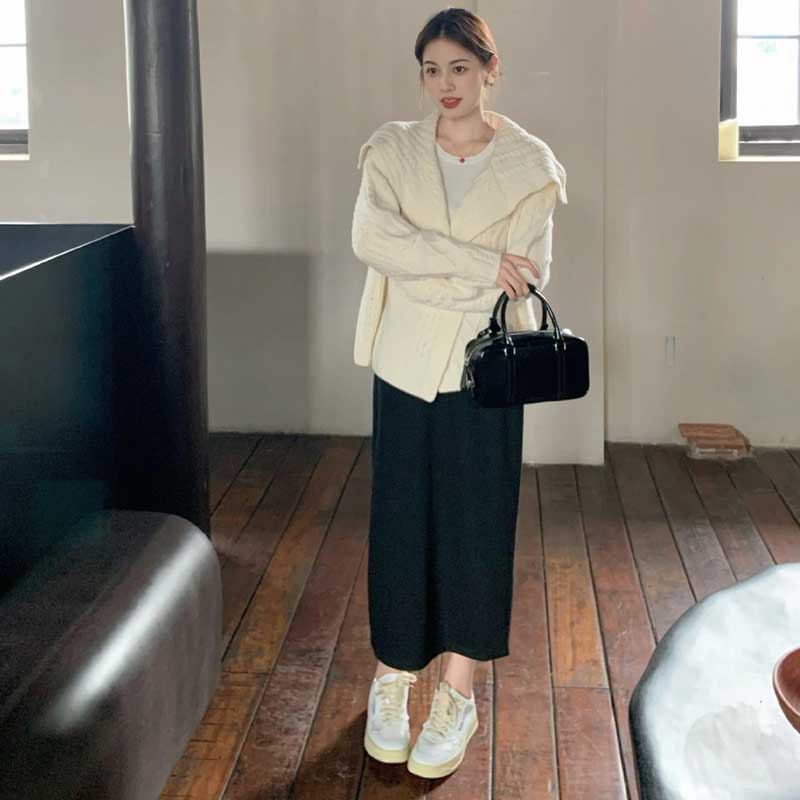 ビックカラーラップニット