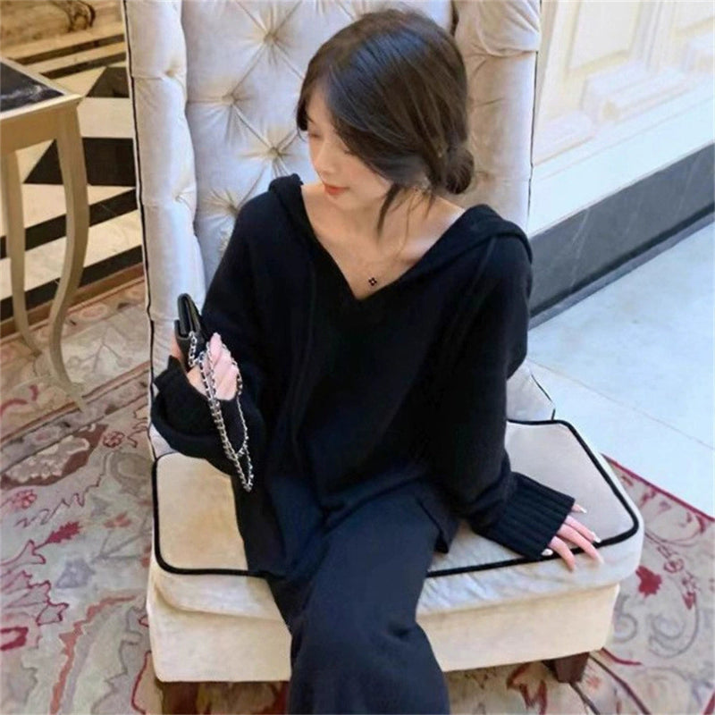 ニットパーカー×スカート(3colors)