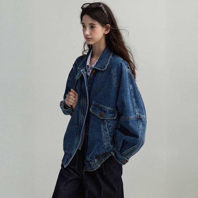 ドロップショルダーデニムジャケット