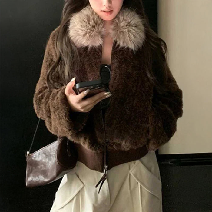 ショート丈ファージャケット(2colors)