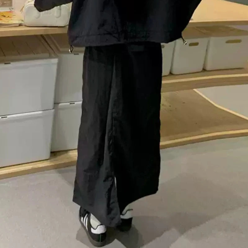 テックダブルポケットブルゾン×ロングスカートセットアップ