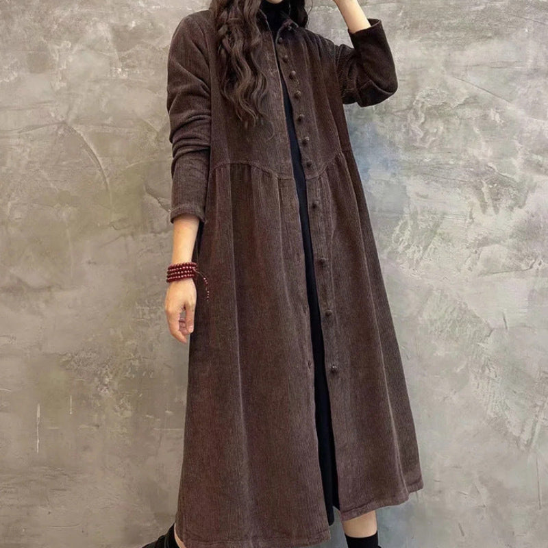 コーデュロイシャツワンピース(4colors)