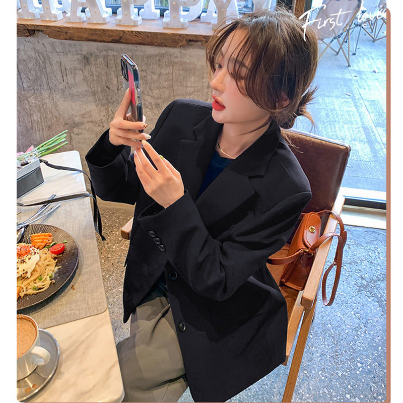 【即納】オーバーサイズブラックジャケット