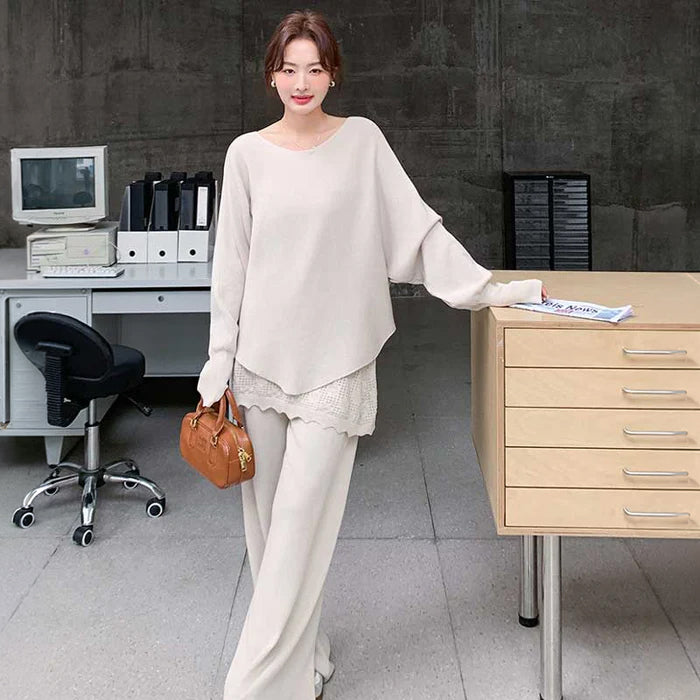 レイヤードニットセットアップ