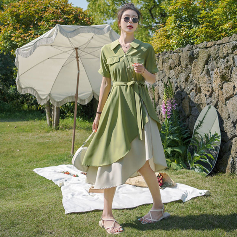 アシンメトリーレイヤードワンピース