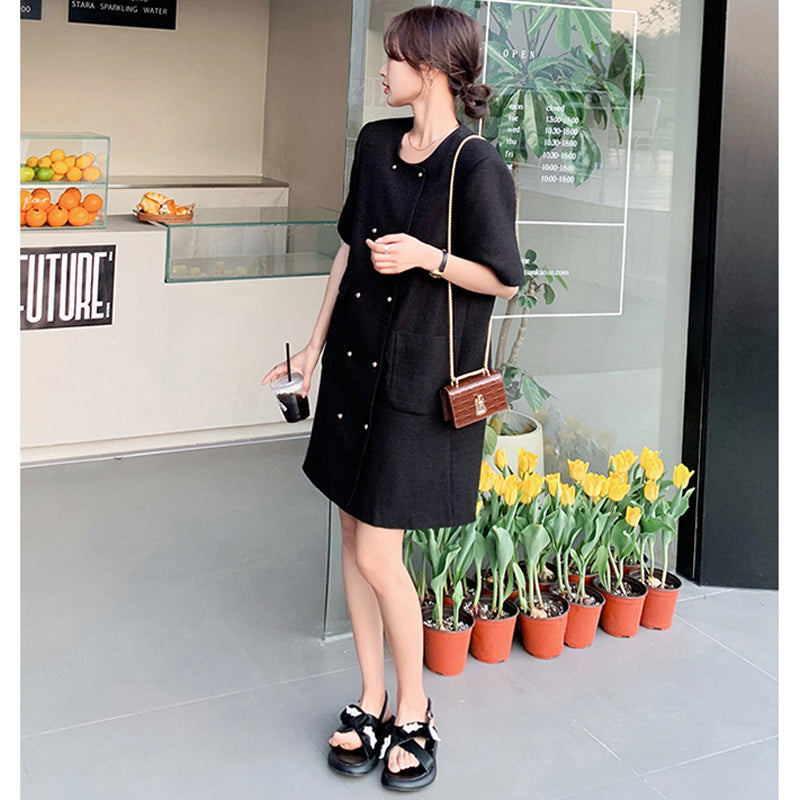 ダブルボタンジャケットワンピース