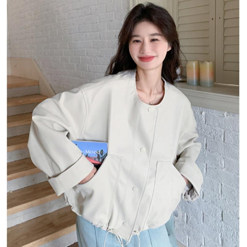 ノーカラールーズショートジャケット(2colors)