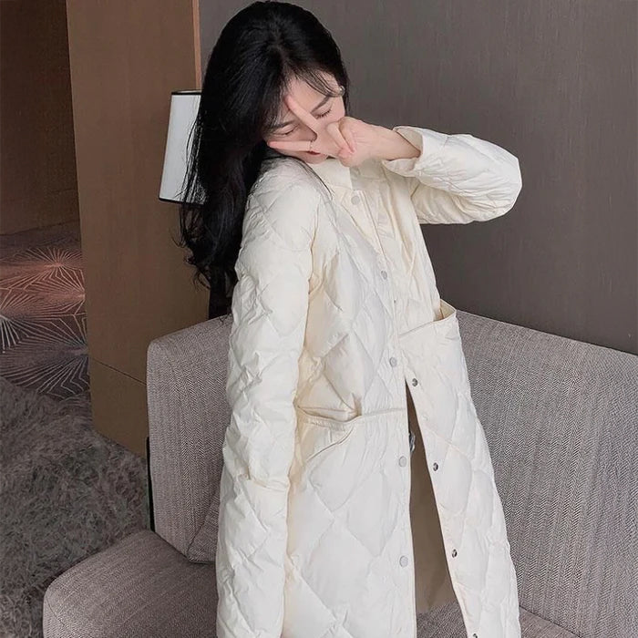 スタンドカラーキルティングコート(2colors)