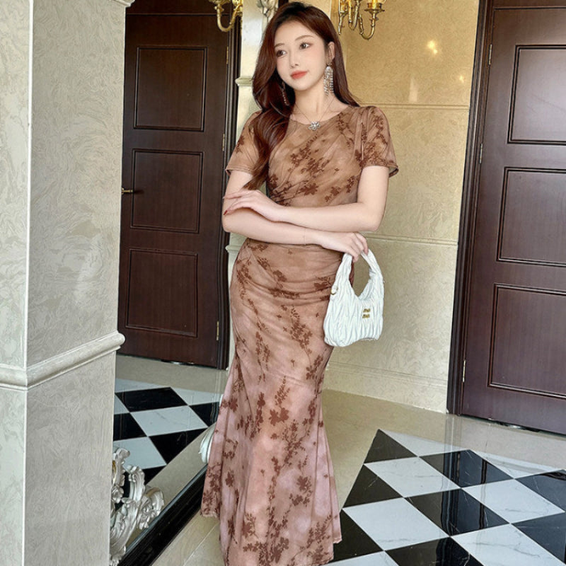 タイダイカラーマーメイドドレス(3colors)