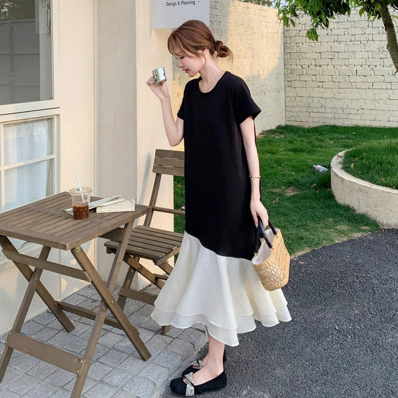 チュールヘムTシャツワンピース