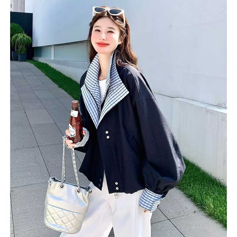 ダブルカラードルマンジャケット