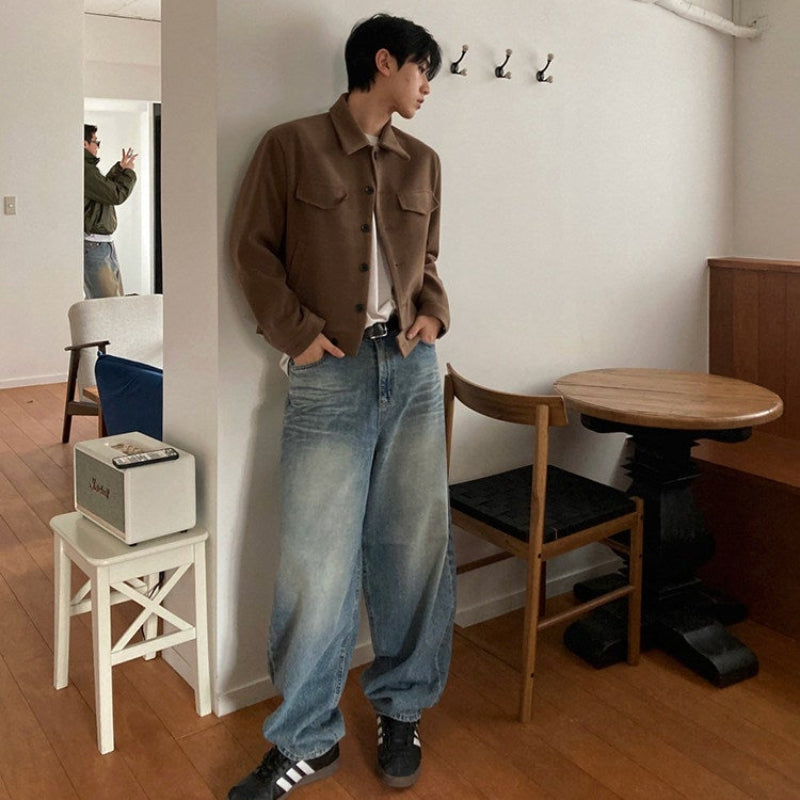 ラペルカラーショート丈ジャケット(2colors)