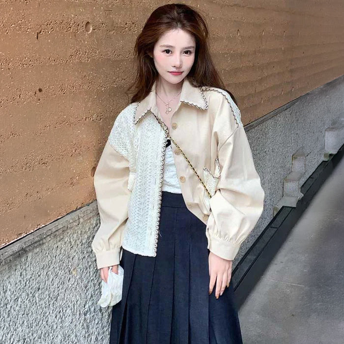 アシンメトリーレースジャケット