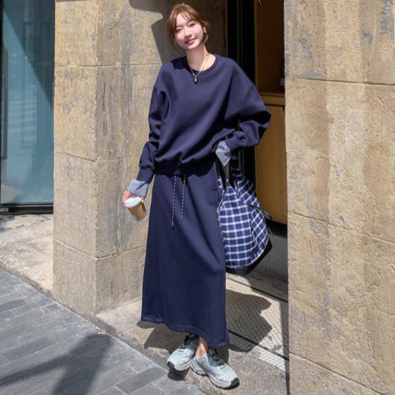 チェックカフストレーナー×スカートセット