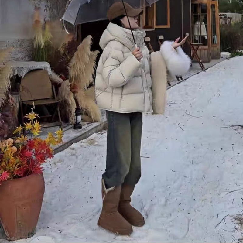 フード付きボリュームダウンジャケット(4colors)