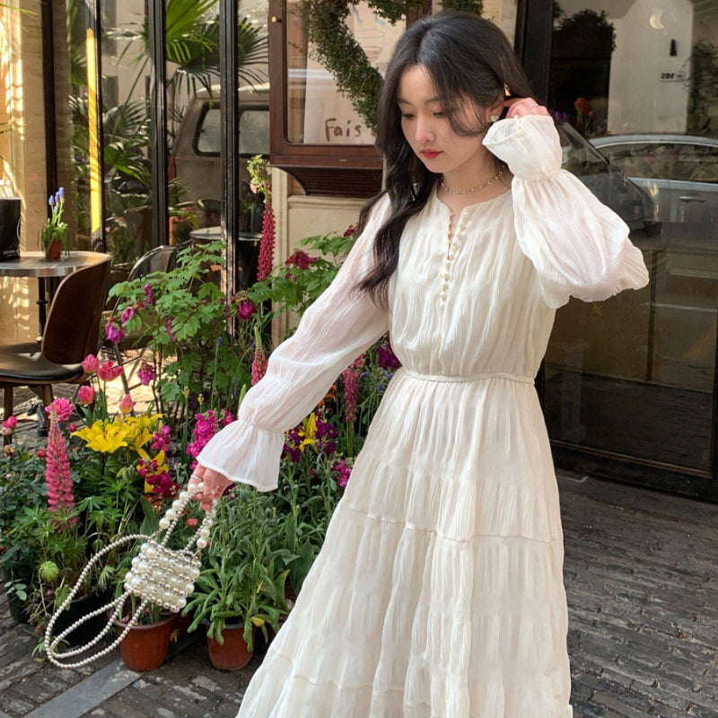 シフォンティアードワンピース