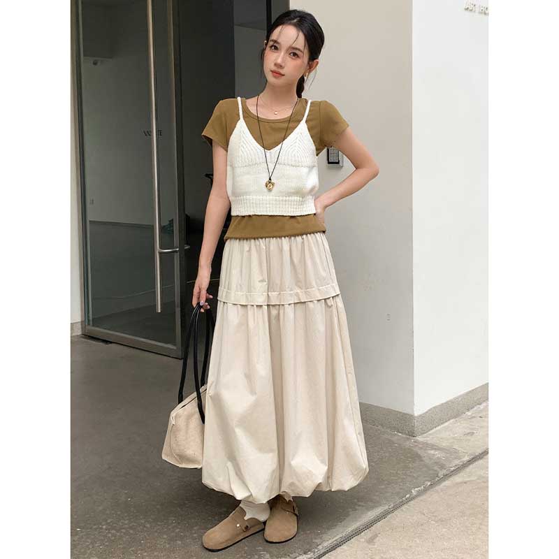 バルーンシルエットマキシスカート(4colors)