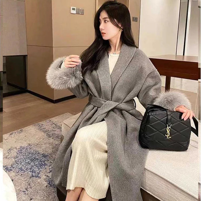 ファーカフスガウンコート(3colors)