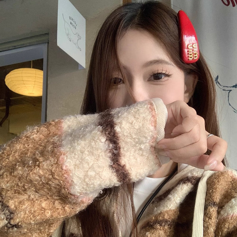 ノーカラーボアジャケット