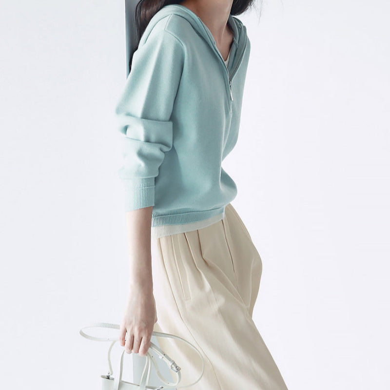 レイヤードショートパーカー(2colors)