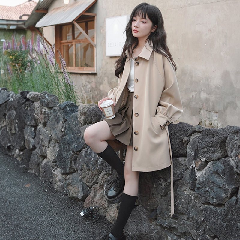 ミディ丈トレンチコート