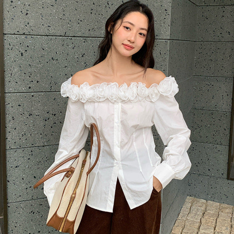 フリルオフショルダーブラウス(3colors)