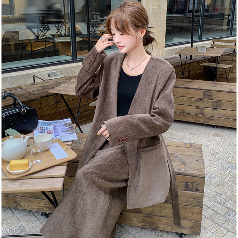 スカートスーツセットアップ(2colors)