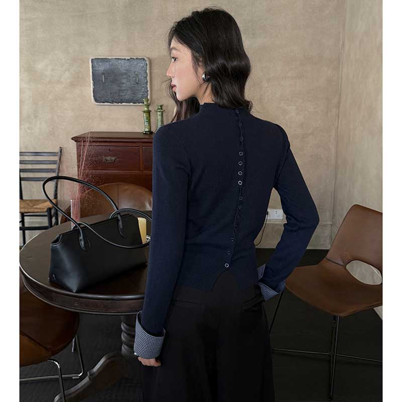 アクセントボタンカーディガン(4colors)