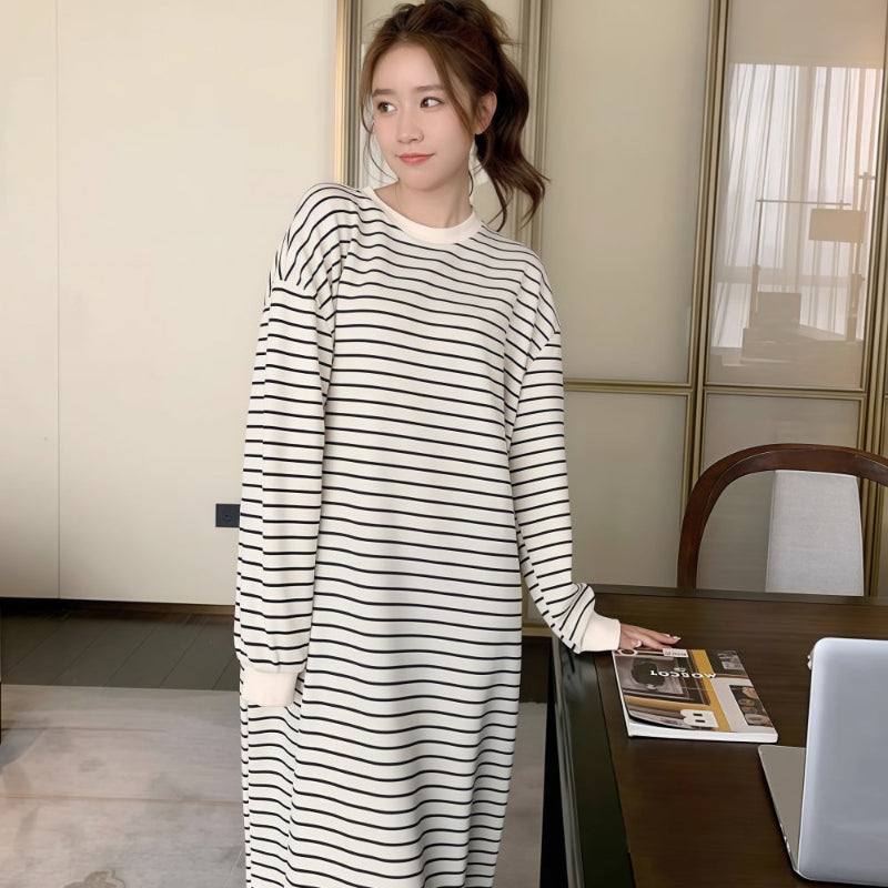 フリンジデザインボーダーワンピース