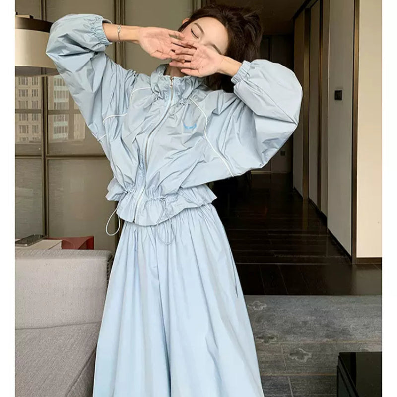 ドロストジャケット×バルーンスカートセットアップ