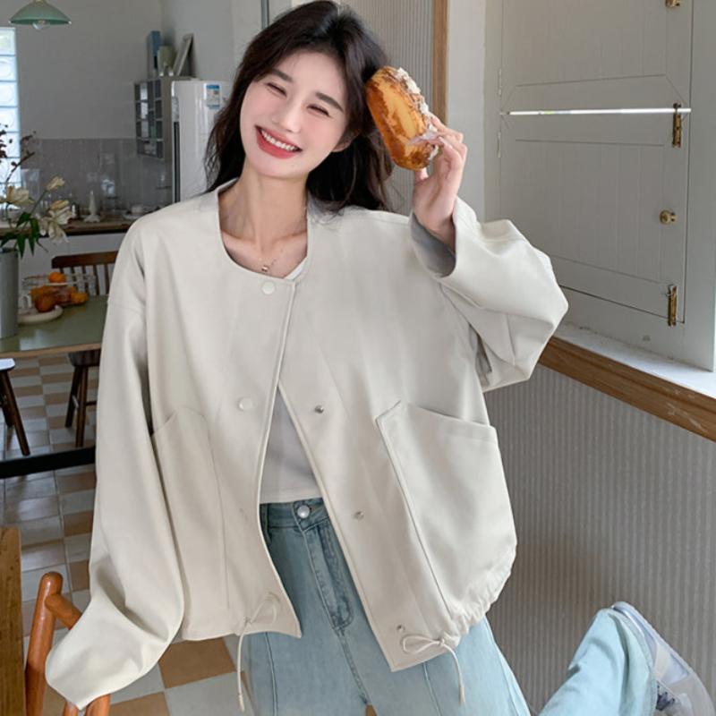 ノーカラールーズショートジャケット(2colors)