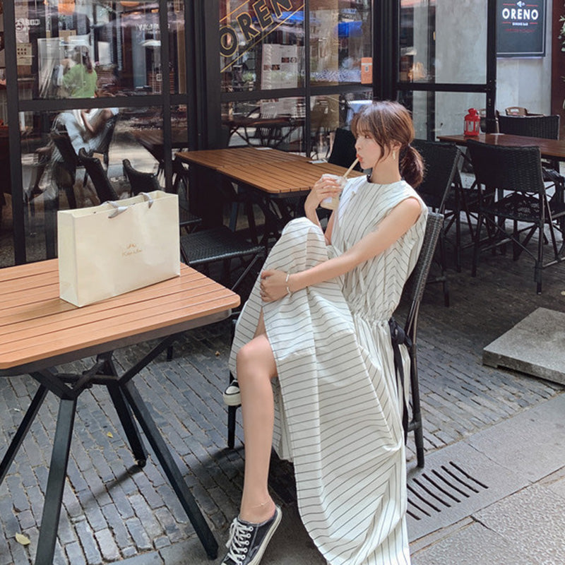 ストライプロングワンピース