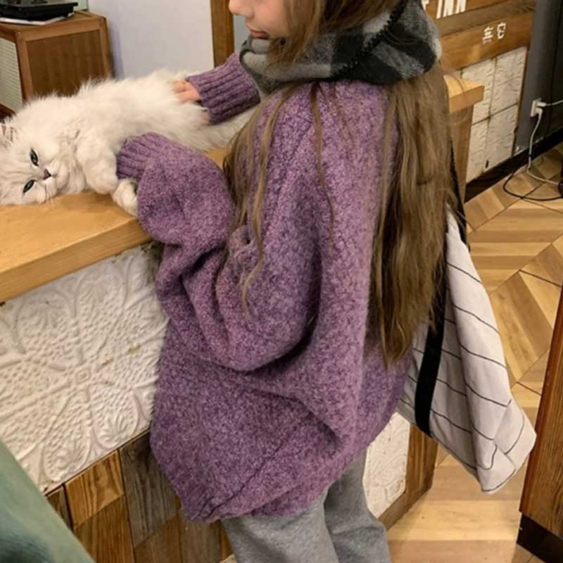 ワッフルルーズニット(2colors)