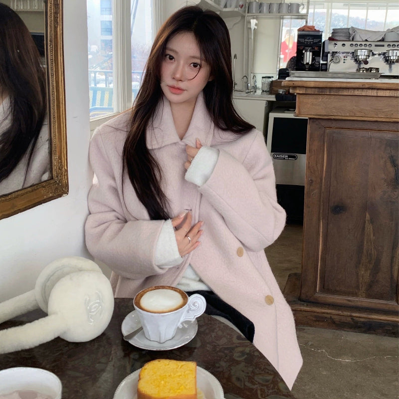 ウールブレンドハーフコート(3colors)