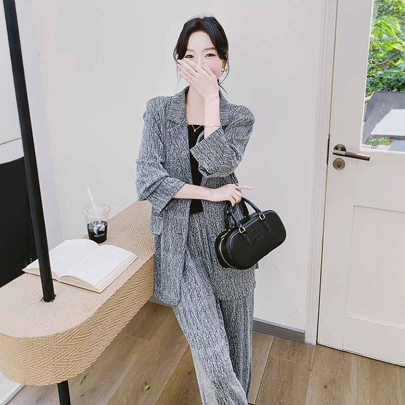 杢グレージャケットスーツセット